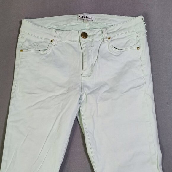 Lady Dutch High Society jeans women's size 28 light mint colour skinny - Picture 2 of 11